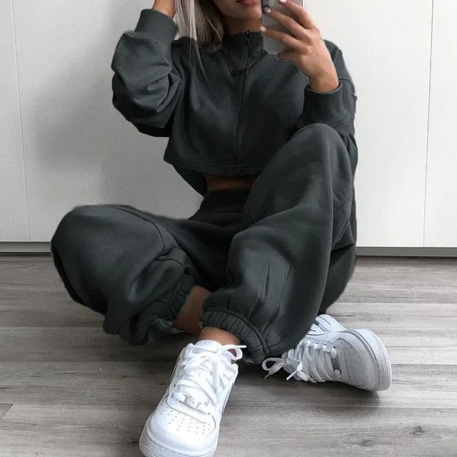 2021 New!!!! Women's Harajuku Joggers Wide Leg Sweatpants Sizes S - L