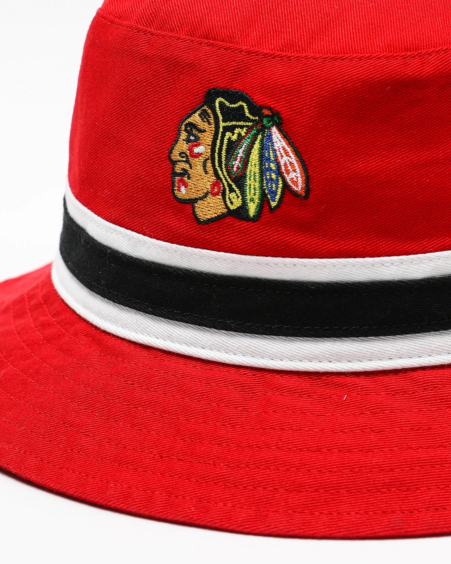 47 Brand Chicago Blackhawks Striped Bucket Red