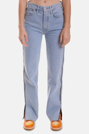 90s High Rise Loose Zip Jean NAF