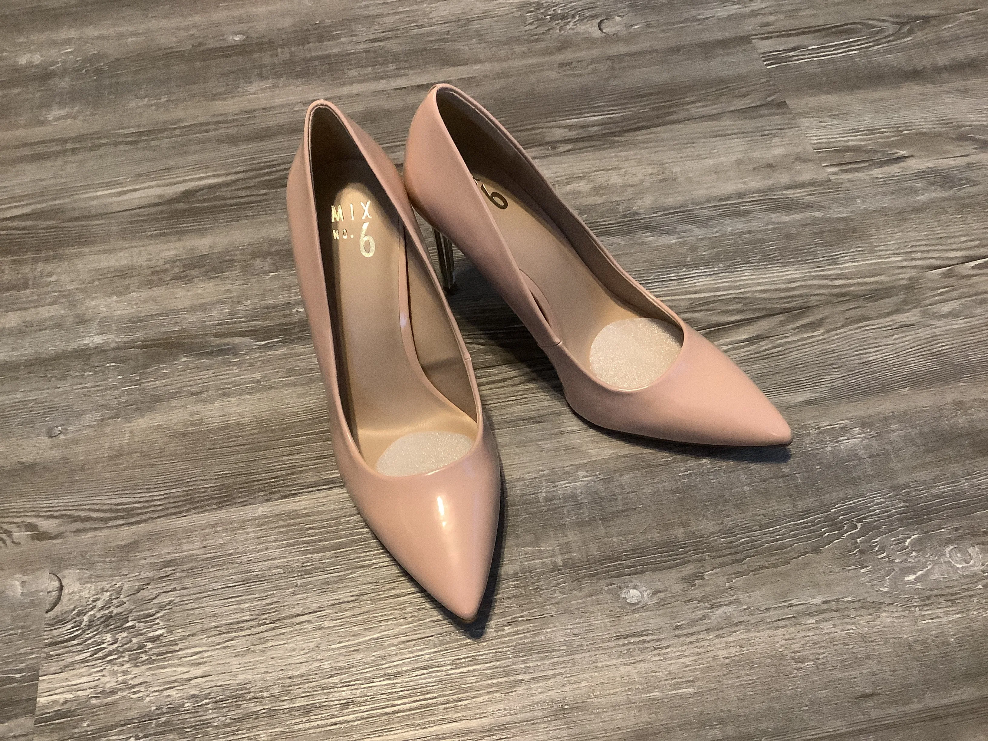 Beige Shoes Heels Stiletto Mix No 6, Size 9.5