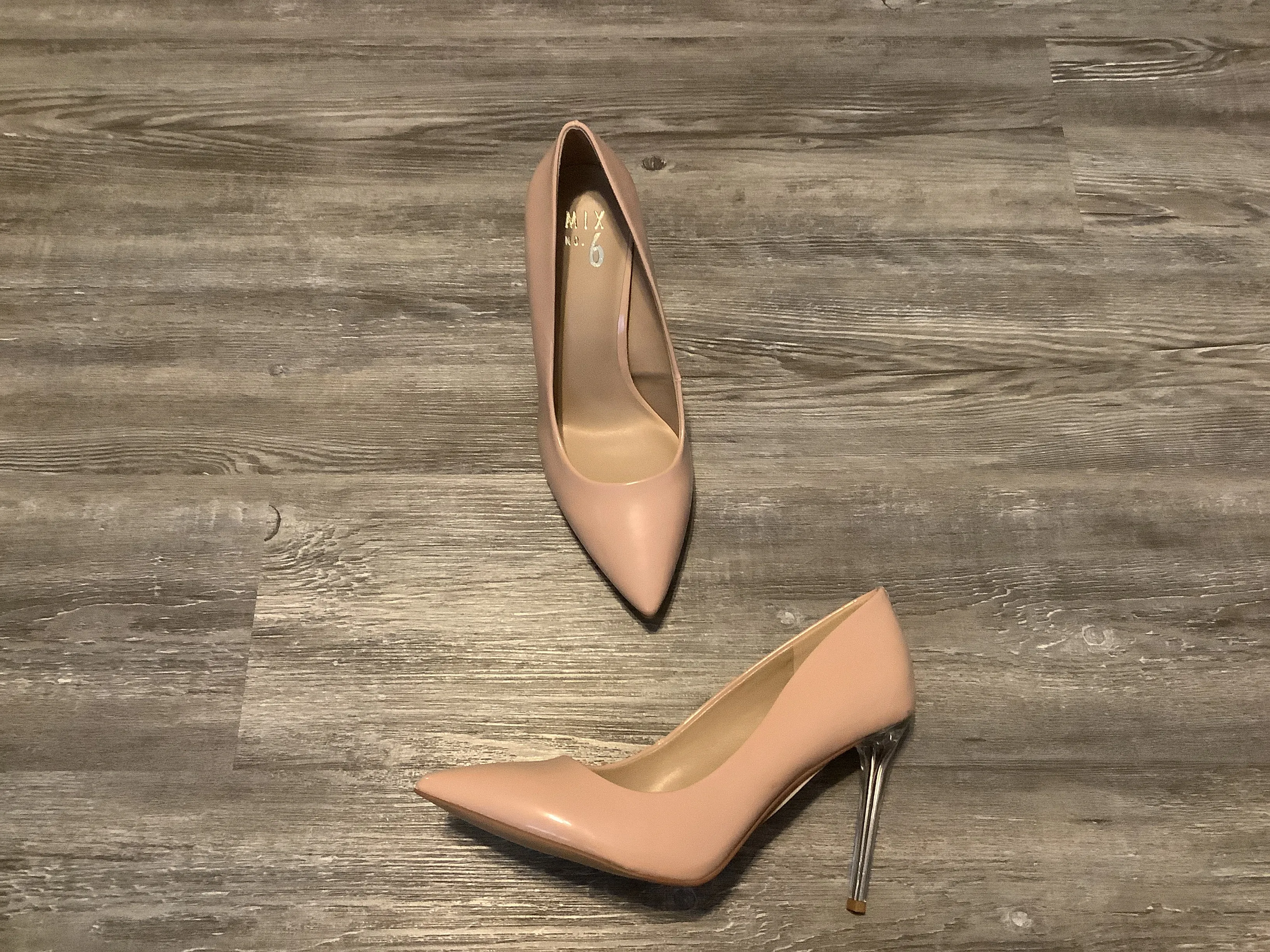 Beige Shoes Heels Stiletto Mix No 6, Size 9.5