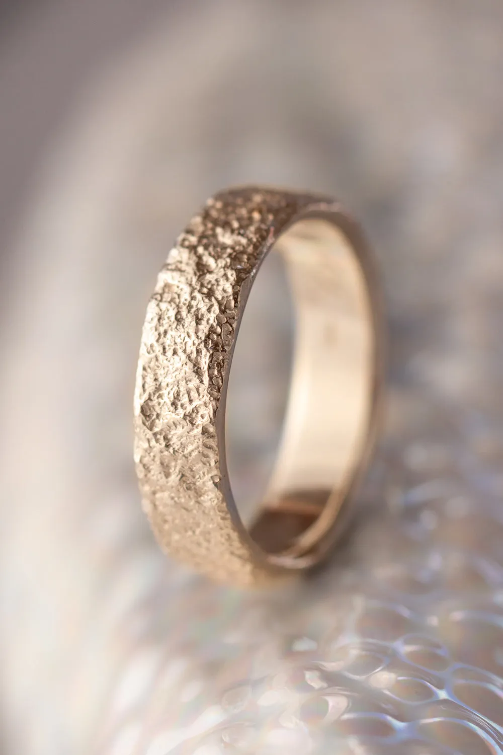 Bermuda Textures ~ Unfinished Church (Smooth) Gold Ring