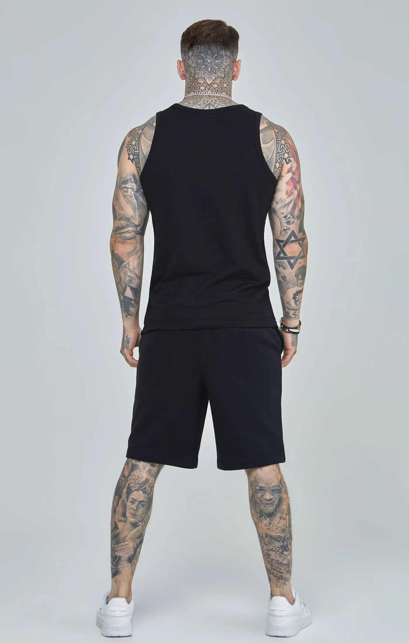 Black Essential Fleece Short