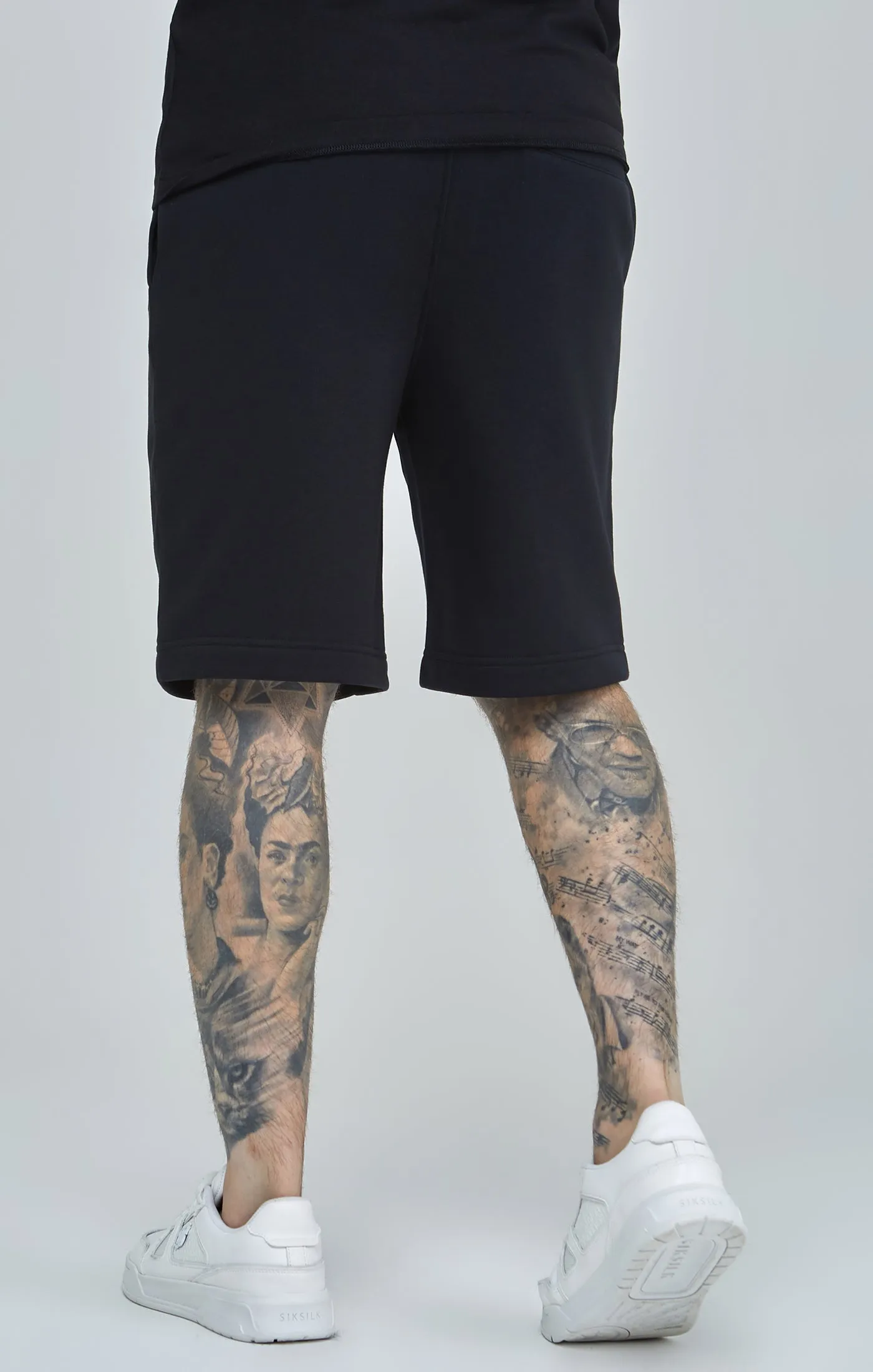 Black Essential Fleece Short