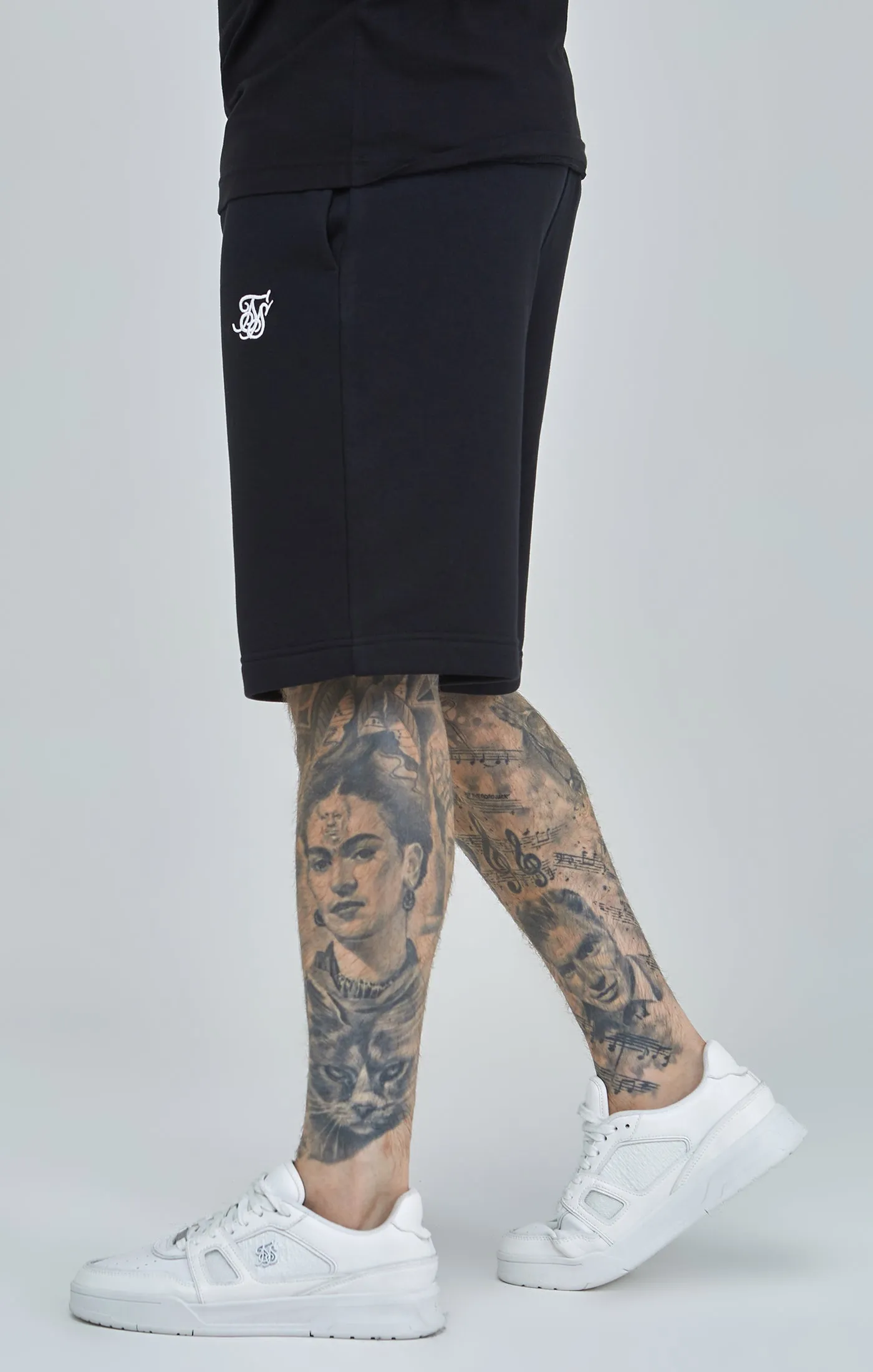 Black Essential Fleece Short