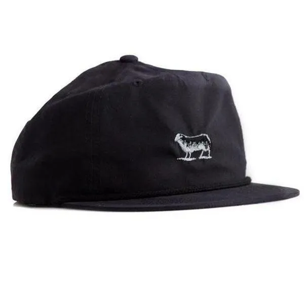 Black Sheep Icon Rope Snapback Hat Black - Black