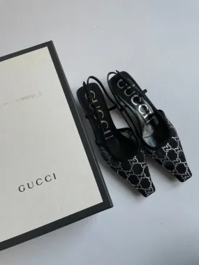 Black Shoes Heels Stiletto Gucci, Size 7