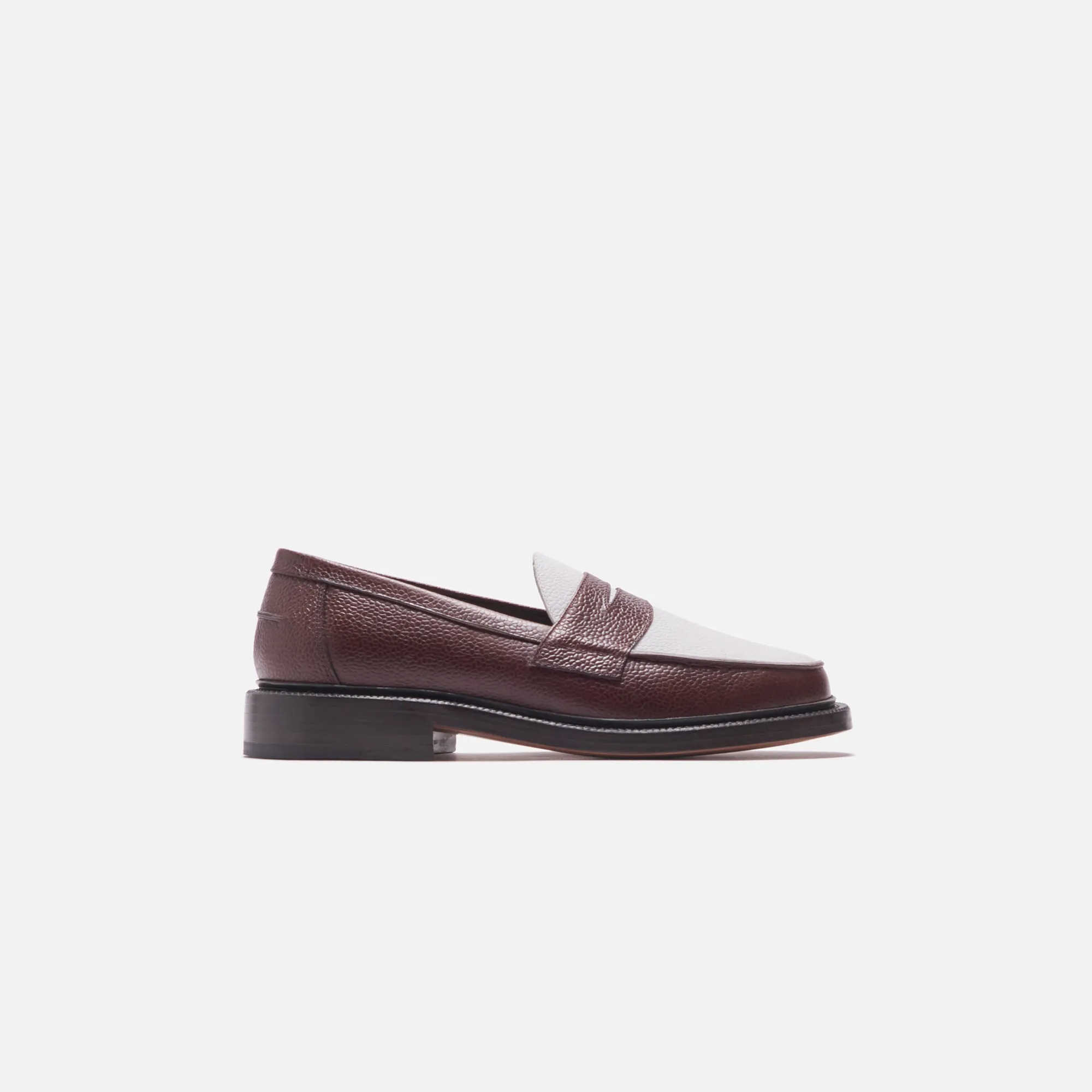 Blackstock & Weber The Ellis Penny Loafer - Chocolate / White