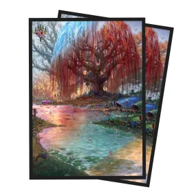 Bloomburrow Season Lands: Three Tree City (Summer) Deck Protector Sleeves (100ct) for Magic: The Gathering