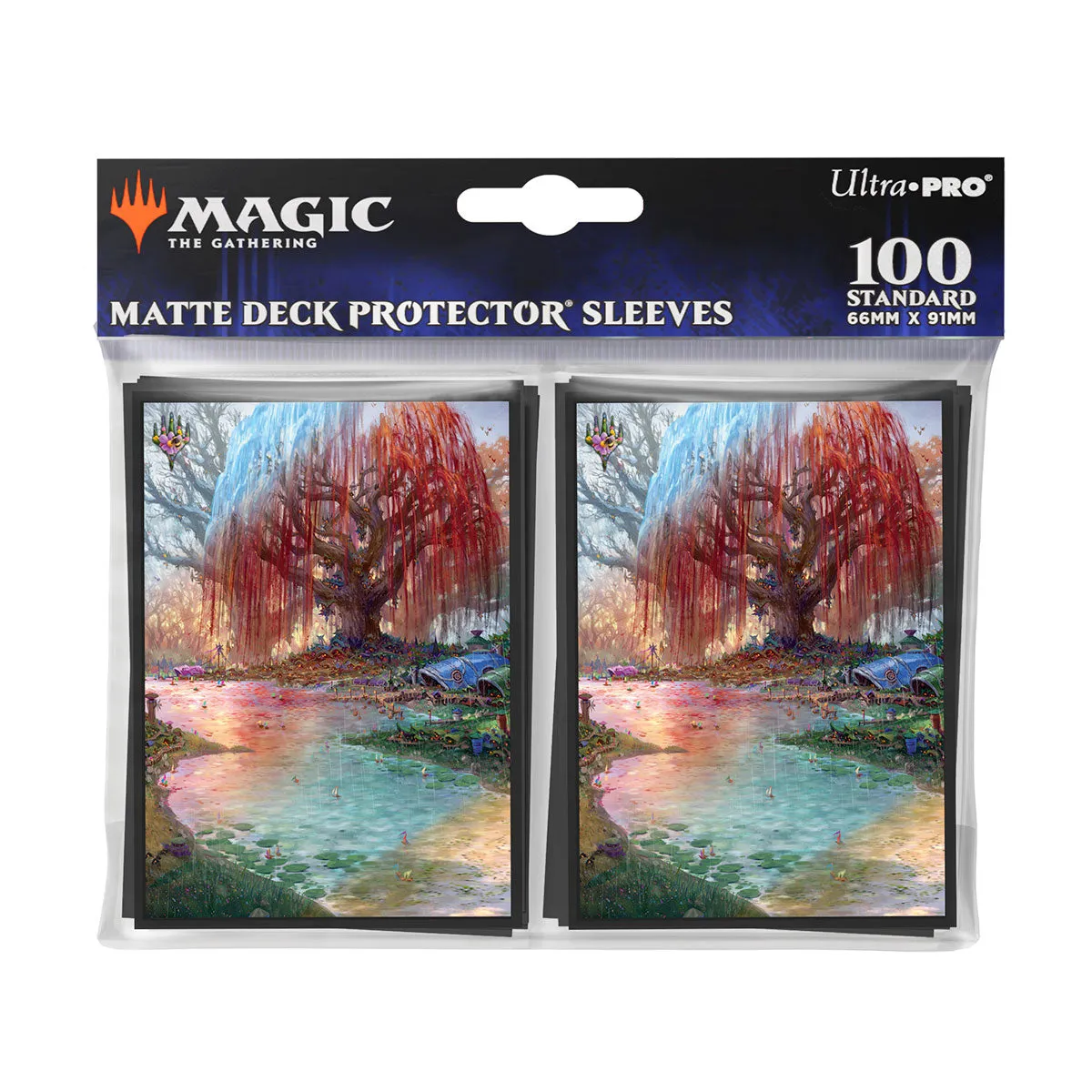 Bloomburrow Season Lands: Three Tree City (Summer) Deck Protector Sleeves (100ct) for Magic: The Gathering