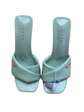 Blue Shoes Heels Stiletto Guess, Size 6.5