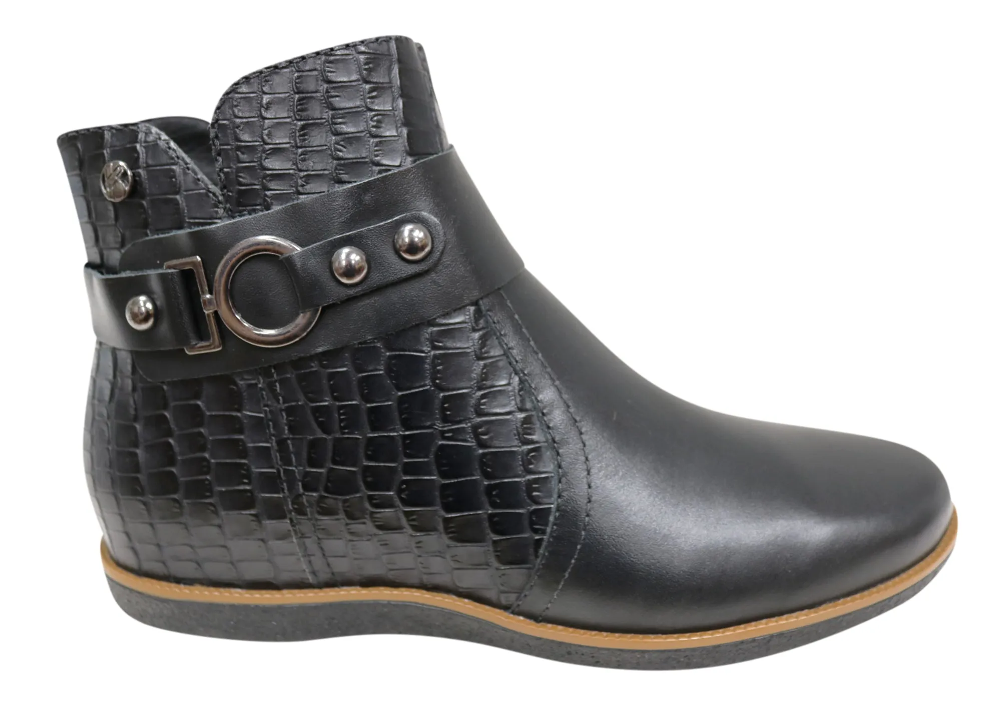 Bottero Trace Womens Comfortable Leather Ankle Boots Made In Brazil