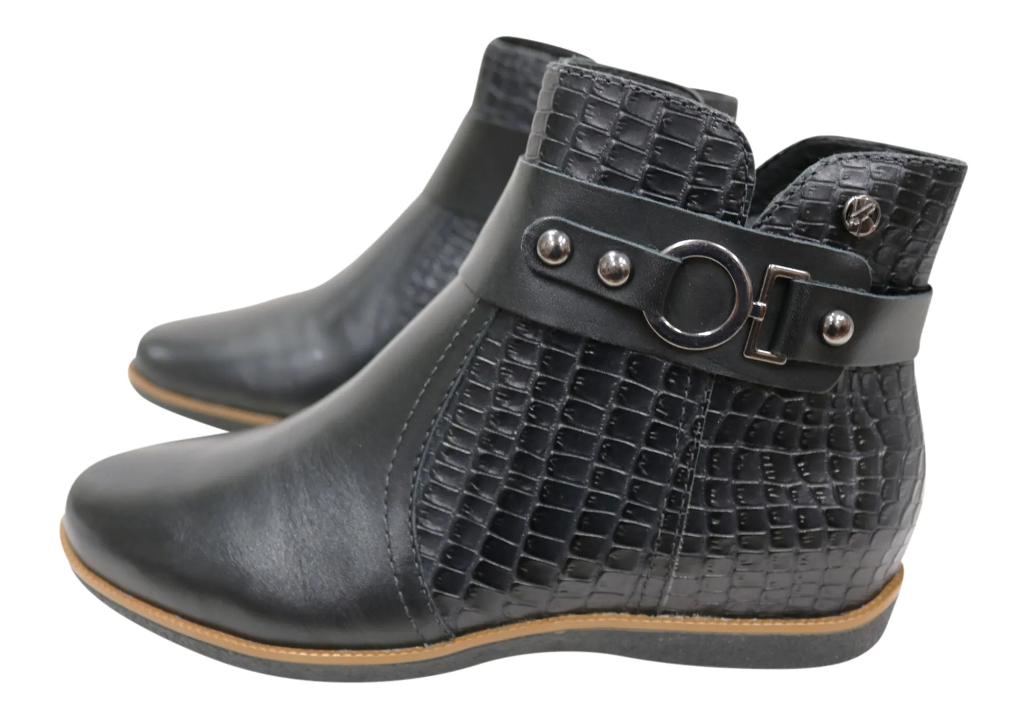 Bottero Trace Womens Comfortable Leather Ankle Boots Made In Brazil