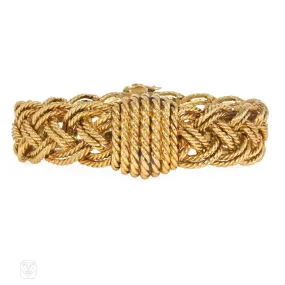 Boucheron Paris mid-century woven rope bracelet/watch