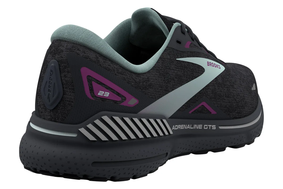 Brooks Adrenaline GTS 23 D Black/Light Blue/Purple Womens