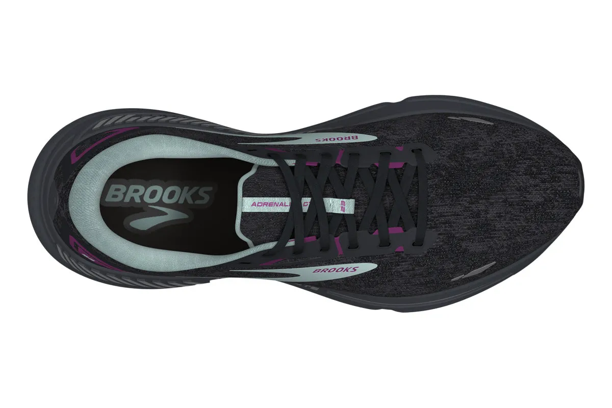 Brooks Adrenaline GTS 23 D Black/Light Blue/Purple Womens