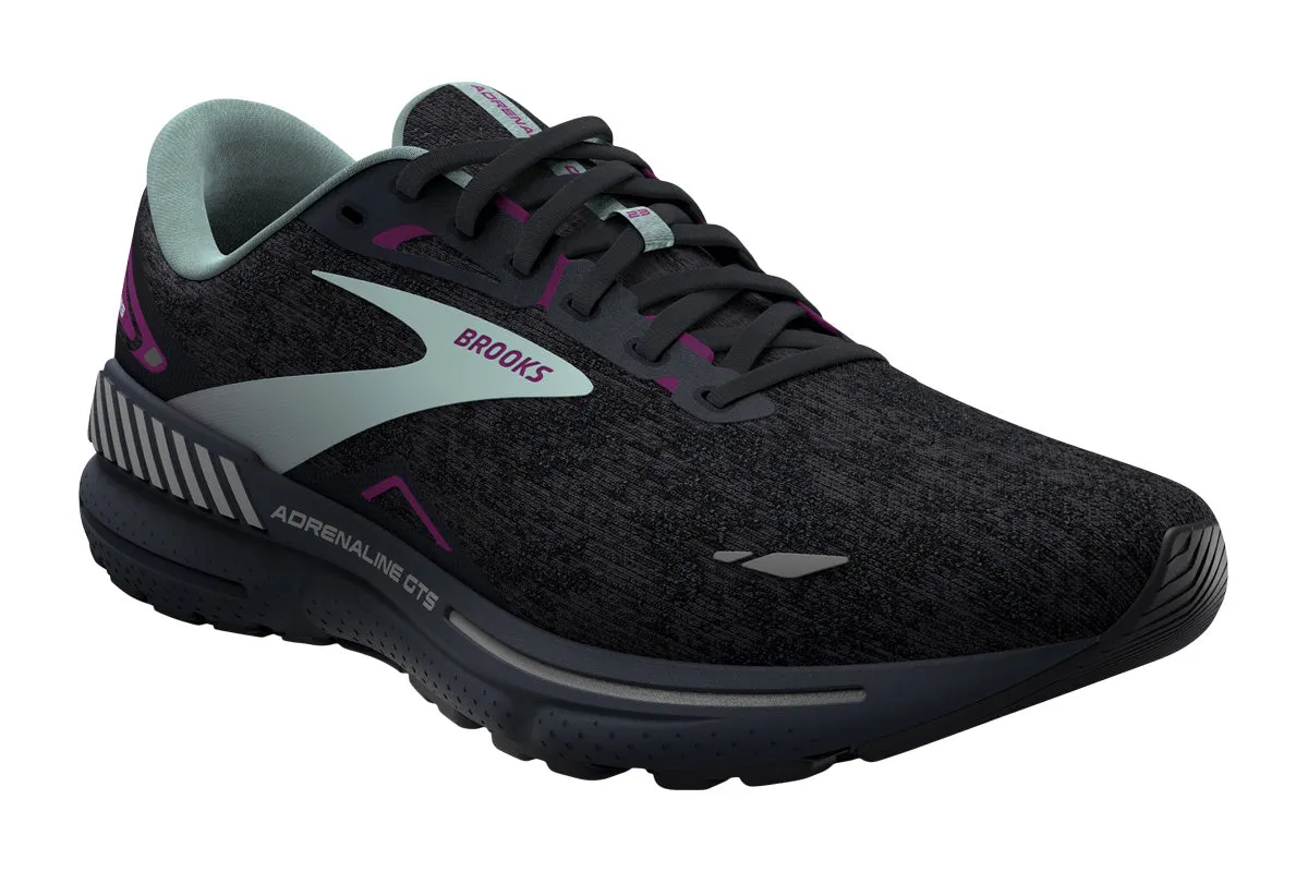 Brooks Adrenaline GTS 23 D Black/Light Blue/Purple Womens