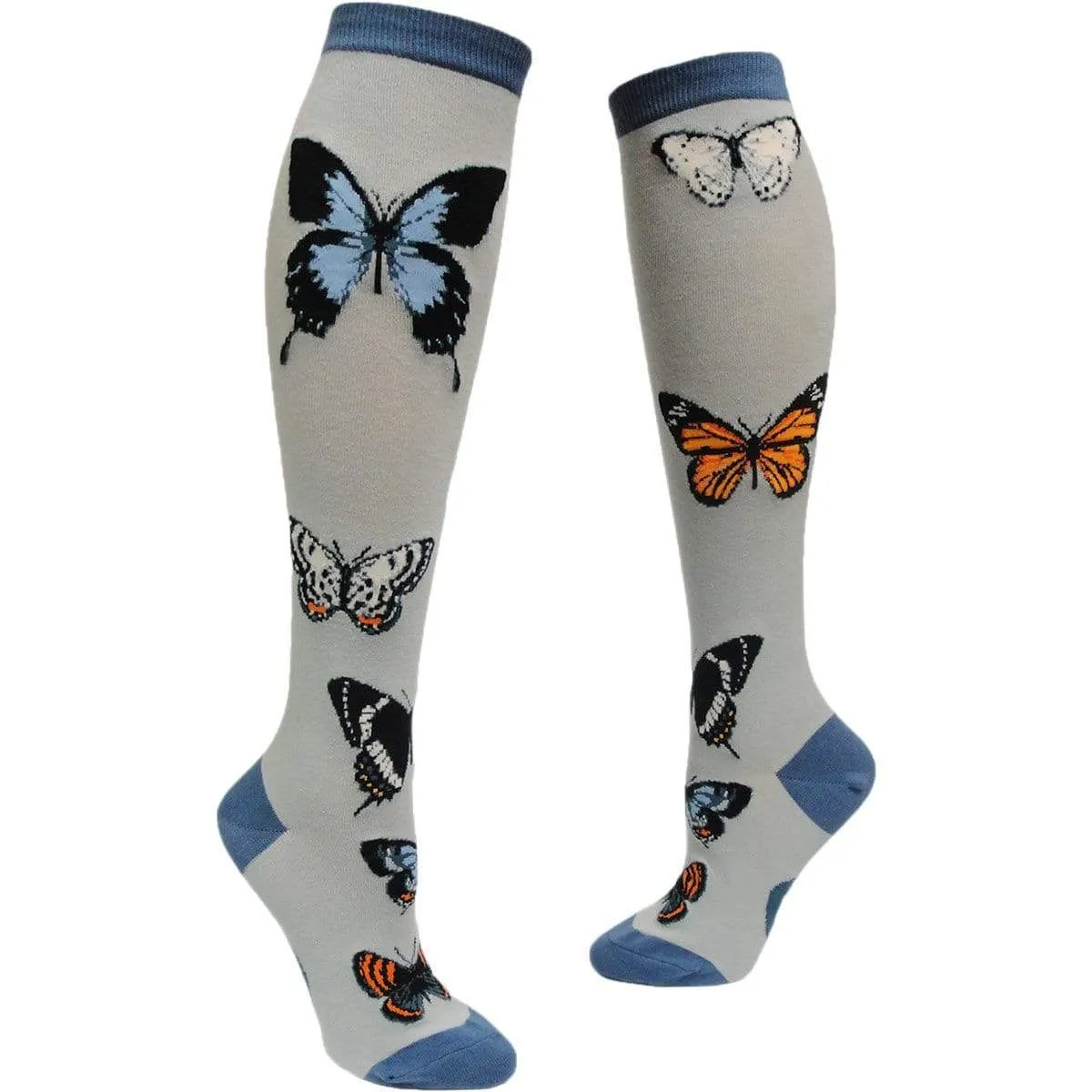 Butterfly Study Socks Women's Knee High Sock