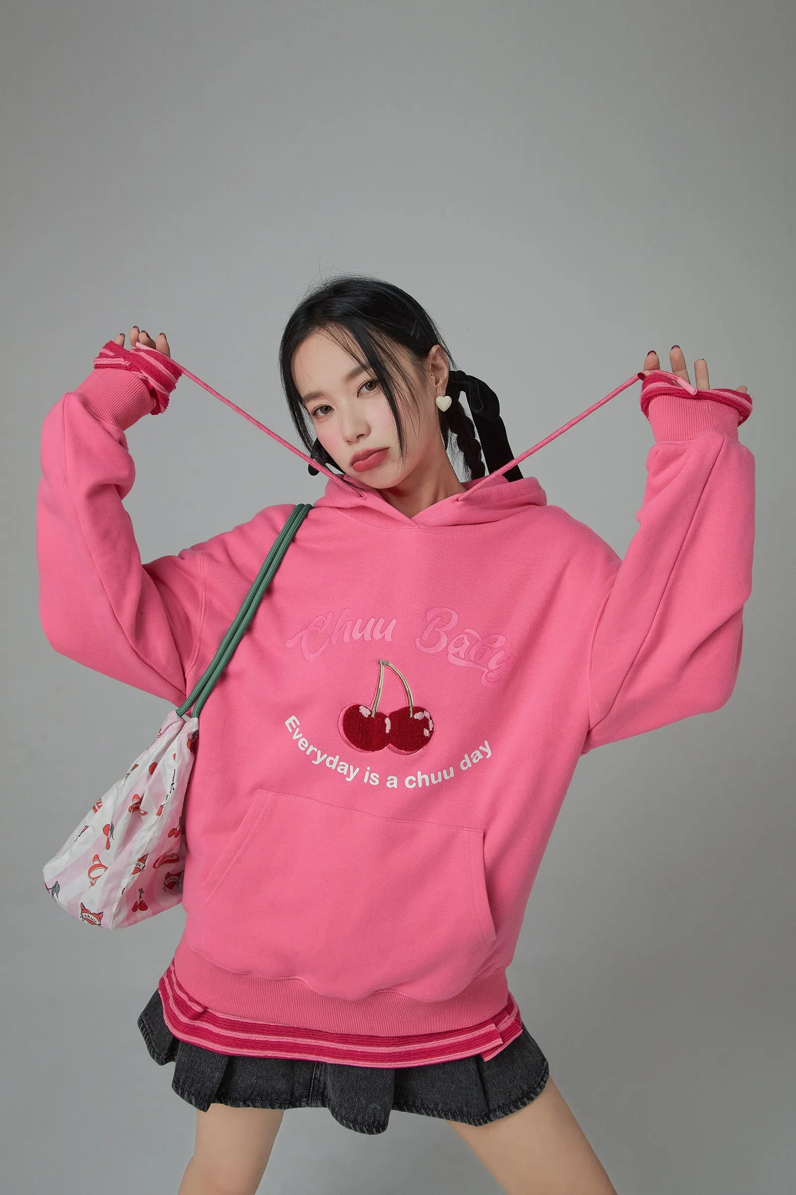 Cherry Loose Fit Hoodie