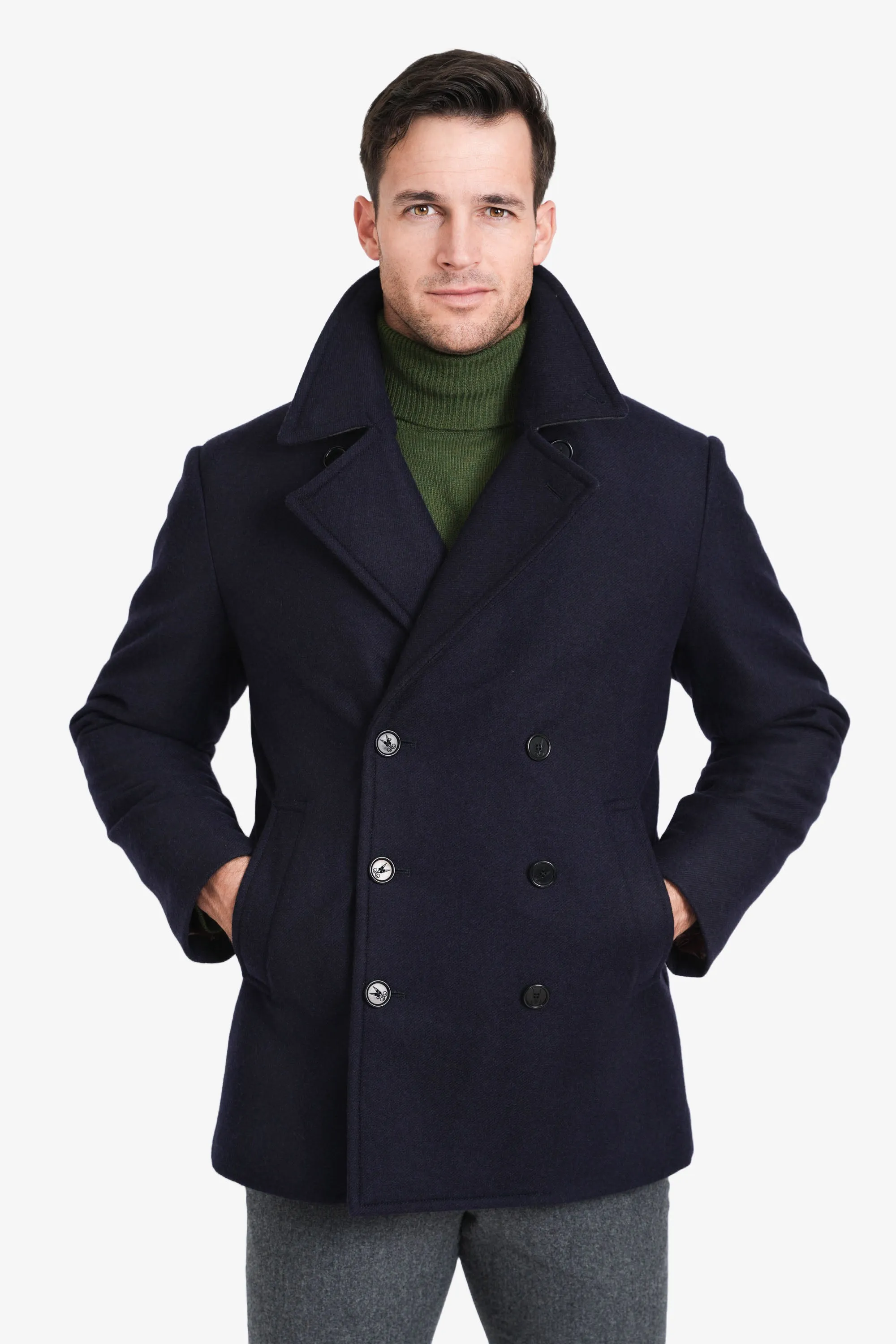 Classic Wool Peacoat, Navy