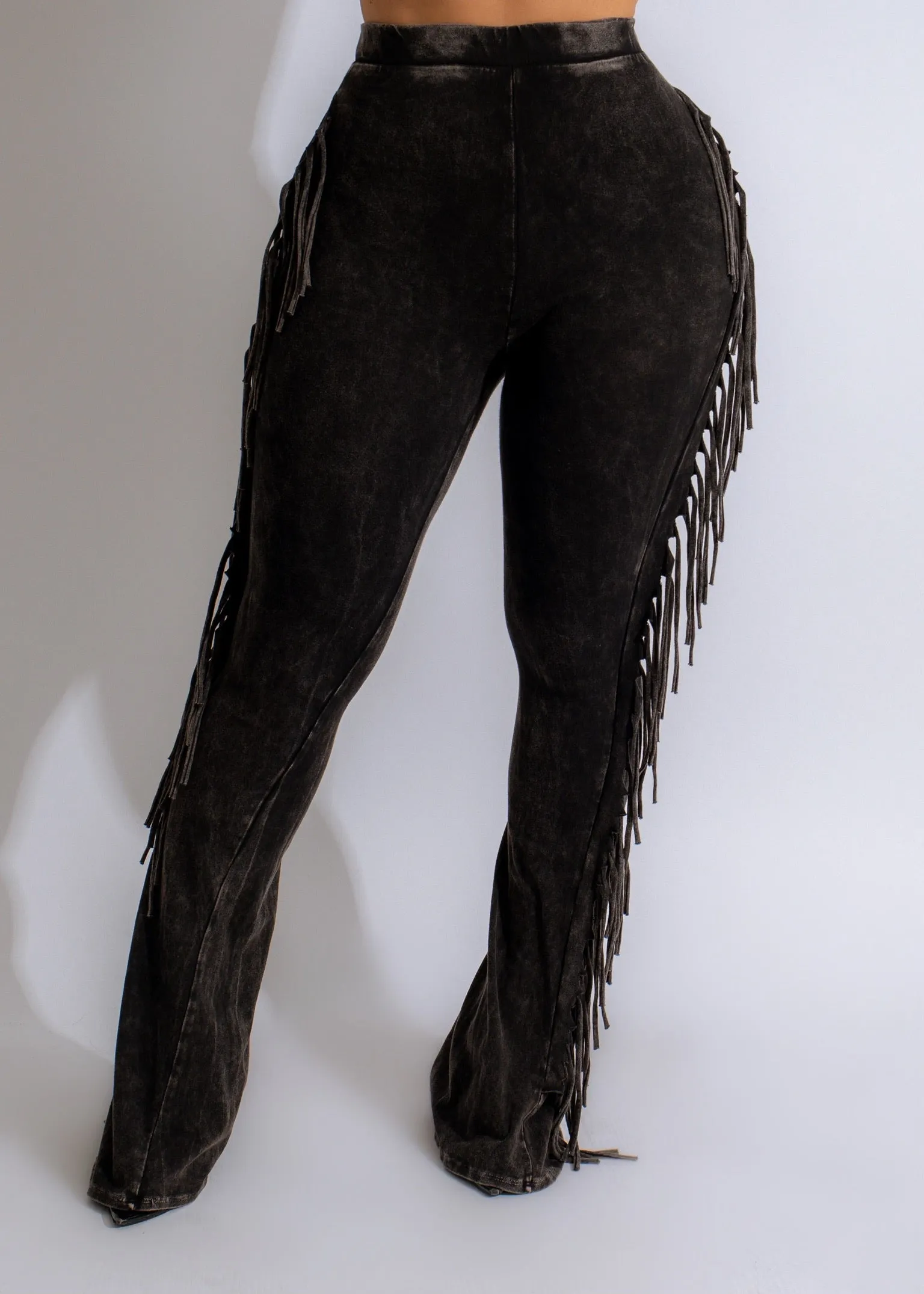 Dancing Queen Fringe Legging Black