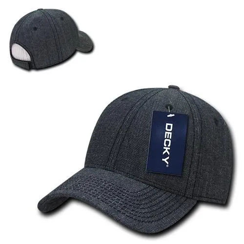 Decky 116 - 6 Panel Low Profile Structured Denim Cap