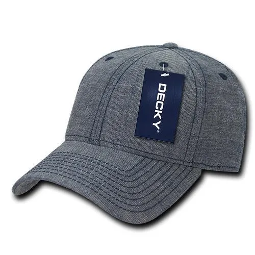 Decky 116 - 6 Panel Low Profile Structured Denim Cap