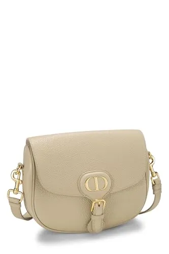 Dior,  Beige Calfskin Bobby Flap Medium, Beige