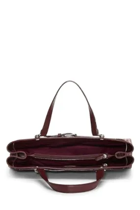 Dior,  Burgundy Trotter Canvas Tote, Burgundy