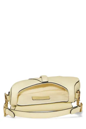 Dior,  Cream Leather Saddle Bag Mini, Yellow