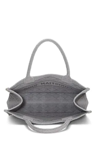 Dior,  Grey Canvas Book Tote Medium, Grey