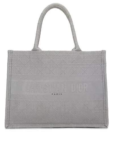 Dior,  Grey Canvas Book Tote Medium, Grey