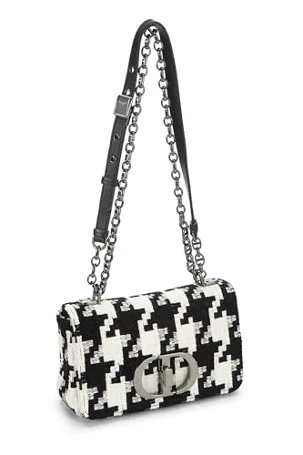 Dior,  Multicolor Houndstooth Canvas Caro Bag Small, Black