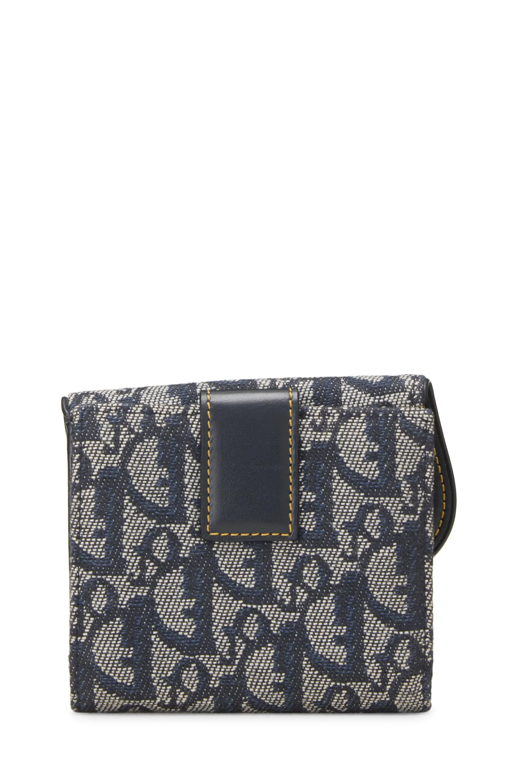 Dior,  Navy Trotter Canvas Saddle Wallet, Navy