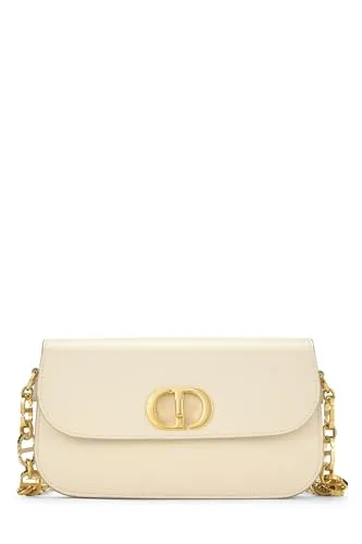 Dior,  White Calfskin 30 Montaigne Avenue Bag, White