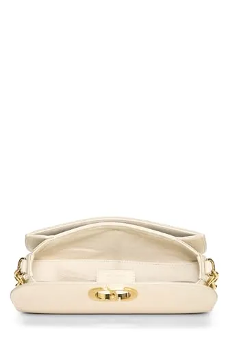 Dior,  White Calfskin 30 Montaigne Avenue Bag, White