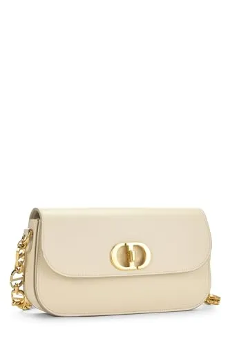 Dior,  White Calfskin 30 Montaigne Avenue Bag, White