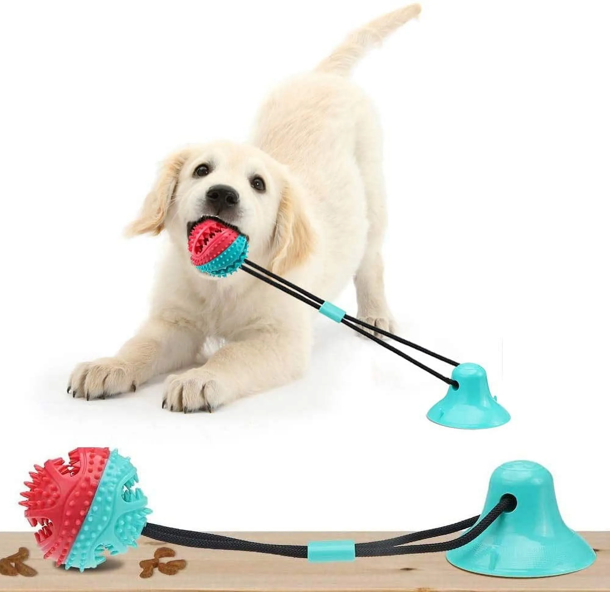 Dog Chew Toys Suction Cup Tug of War Toy Multifunction Interactive Pet Aggressive Chewers Toothbrush Dog Toys Ball with Teeth Cleaning for Small Large Dogs - Walmart.com