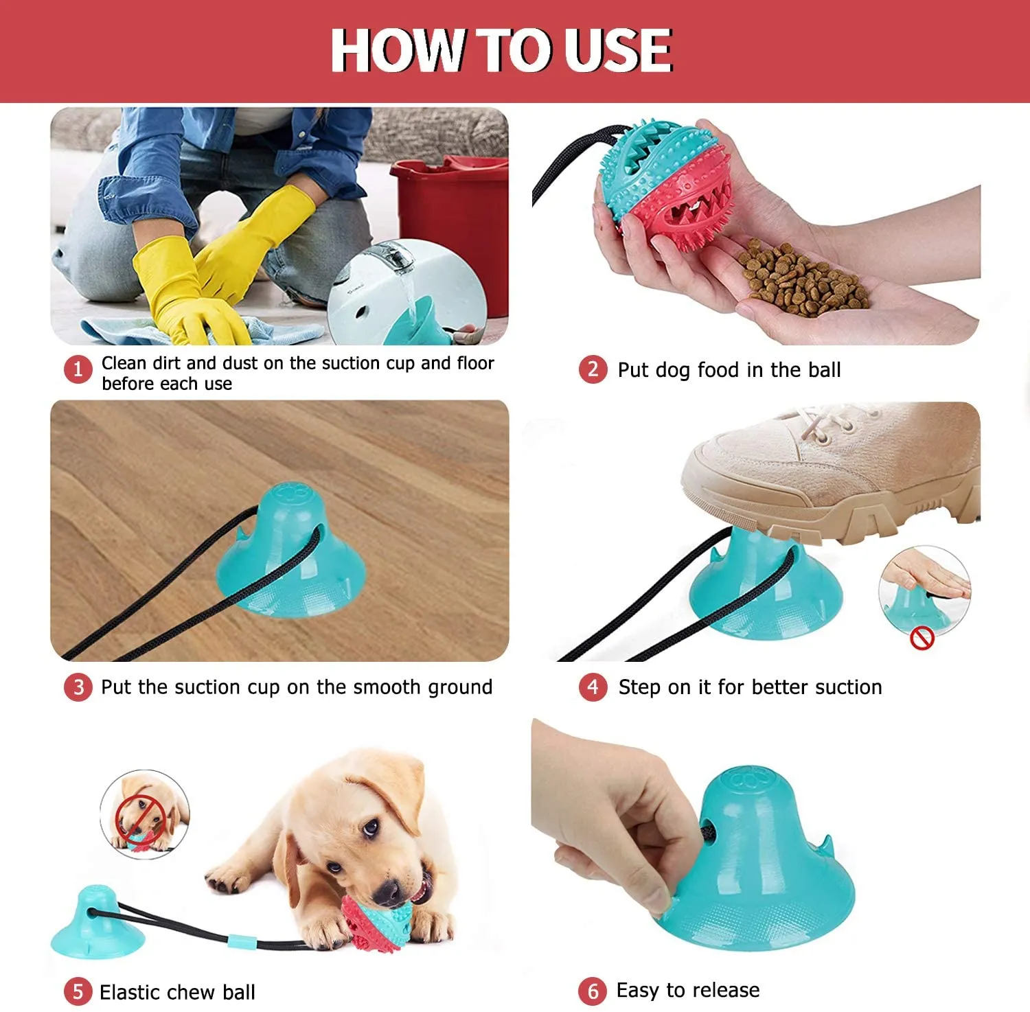 Dog Chew Toys Suction Cup Tug of War Toy Multifunction Interactive Pet Aggressive Chewers Toothbrush Dog Toys Ball with Teeth Cleaning for Small Large Dogs - Walmart.com