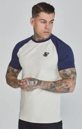 Ecru Navy Raglan T-Shirt