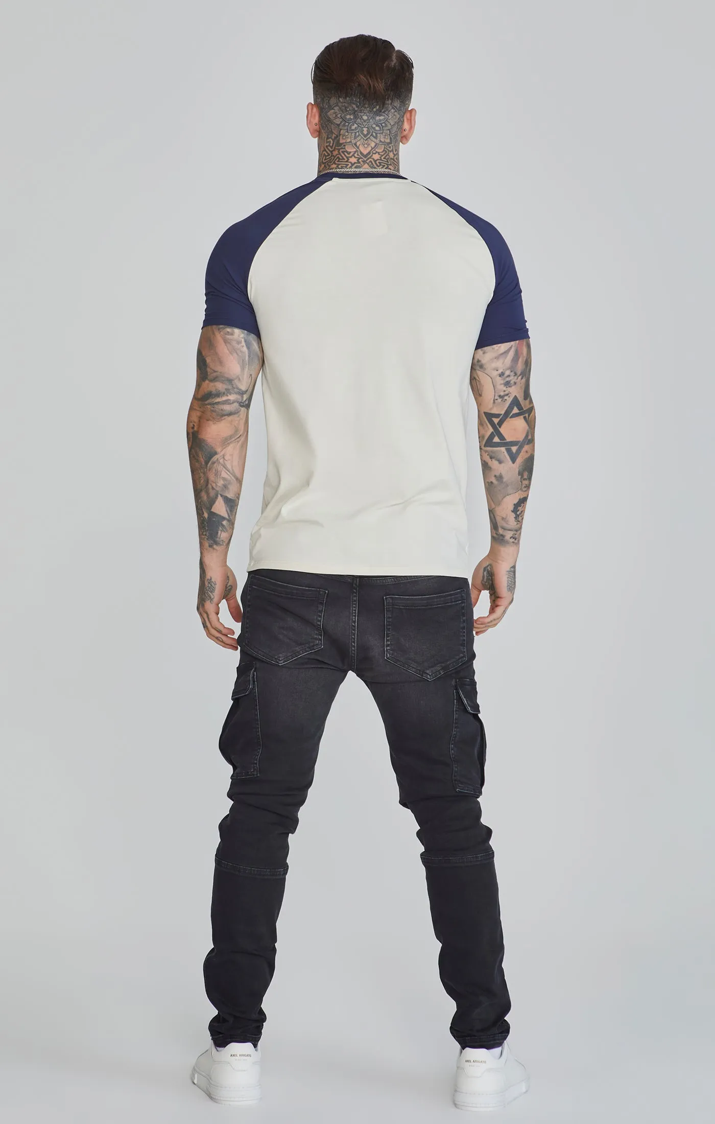 Ecru Navy Raglan T-Shirt