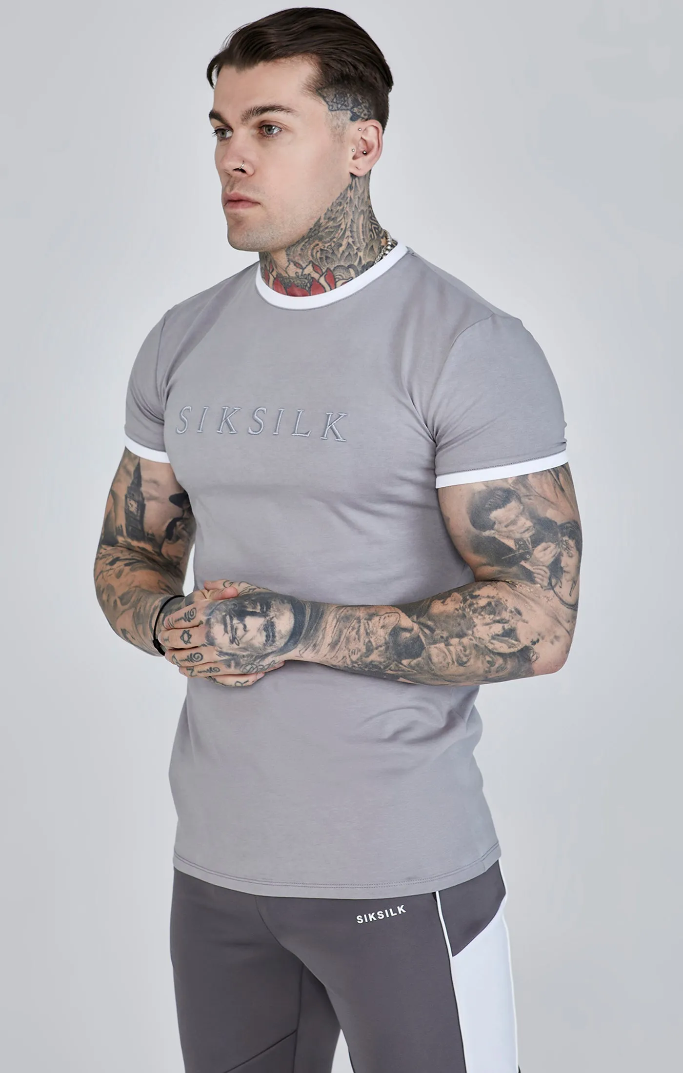 Grey Ringer T-Shirt