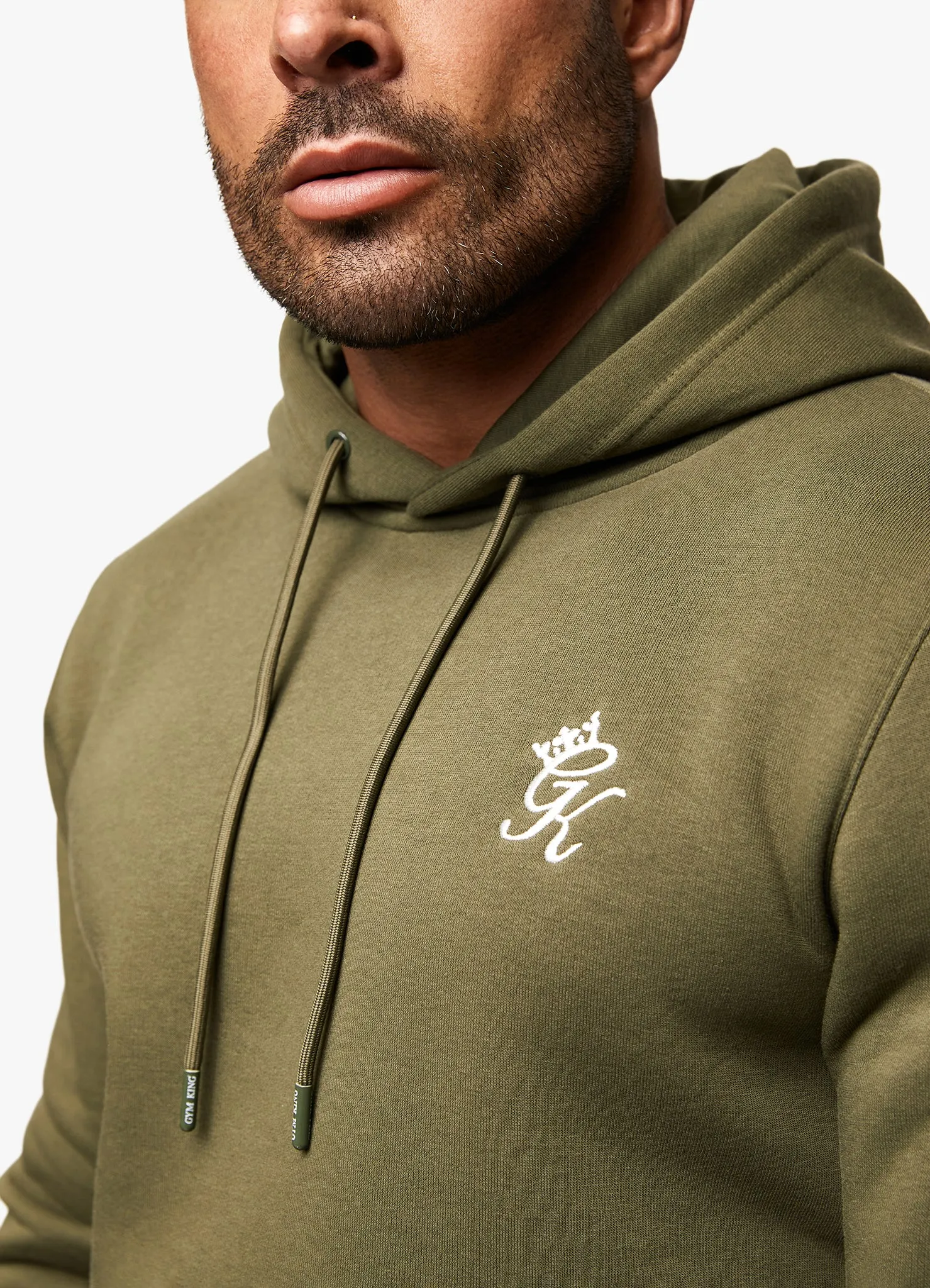 Gym King Fundamental Fleece Hood - Olive