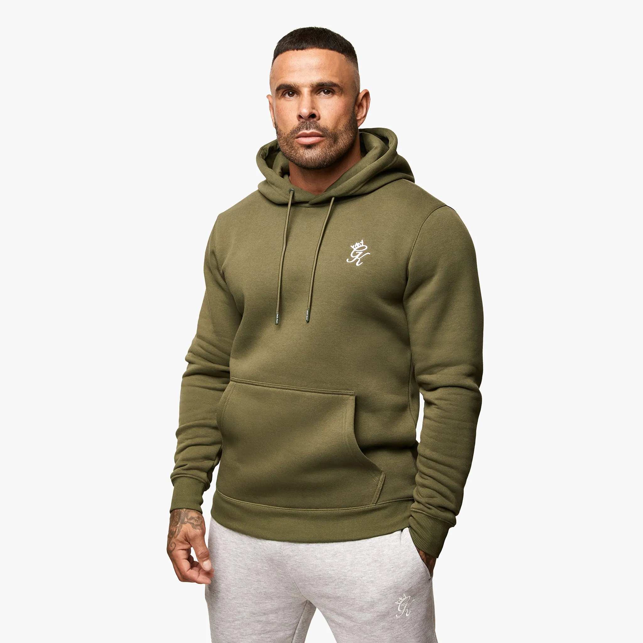 Gym King Fundamental Fleece Hood - Olive