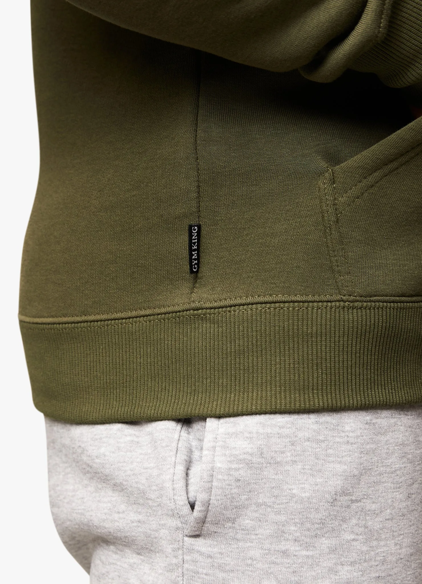 Gym King Fundamental Fleece Hood - Olive