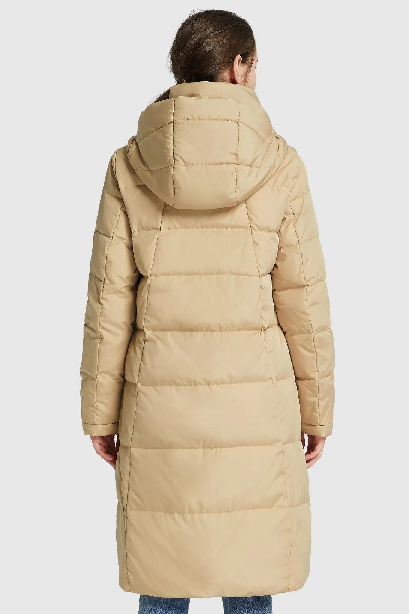 Hooded Winter Two-Way Zipper Down Coat