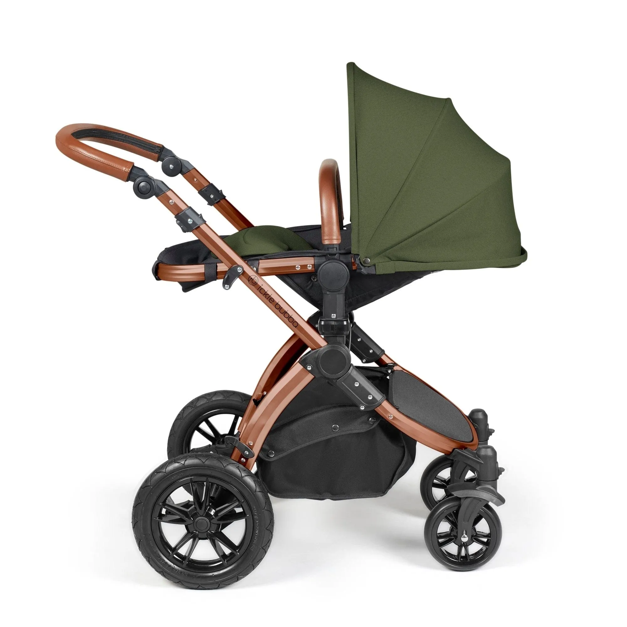 Ickle Bubba Stomp Luxe 3-in-1 I-Size Travel System - Bronze / Woodland / Tan