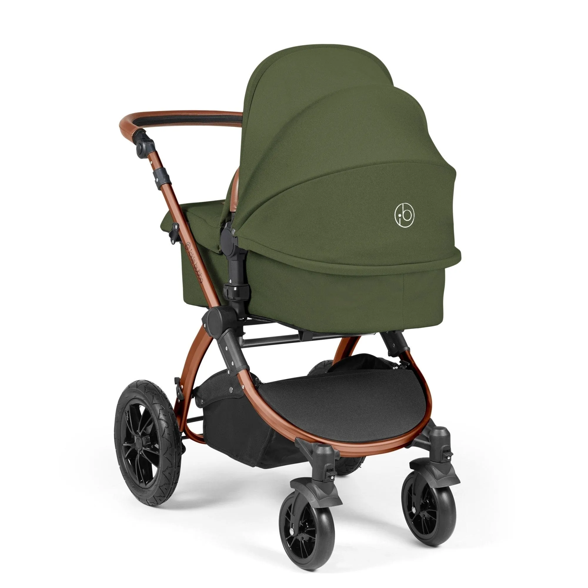 Ickle Bubba Stomp Luxe 3-in-1 I-Size Travel System - Bronze / Woodland / Tan