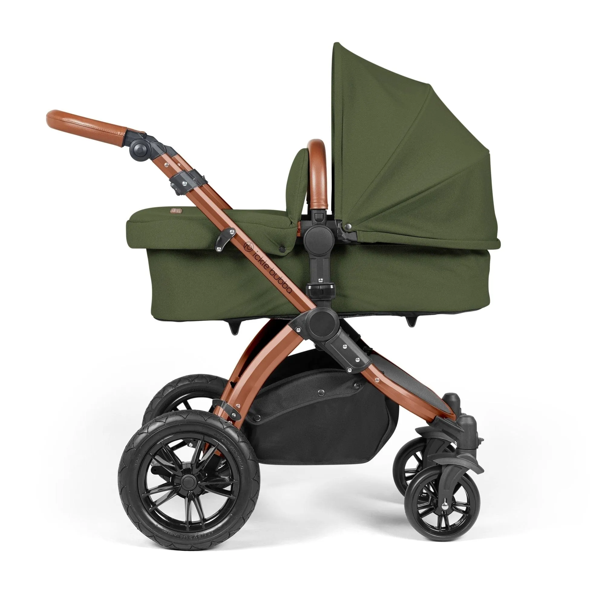 Ickle Bubba Stomp Luxe 3-in-1 I-Size Travel System - Bronze / Woodland / Tan