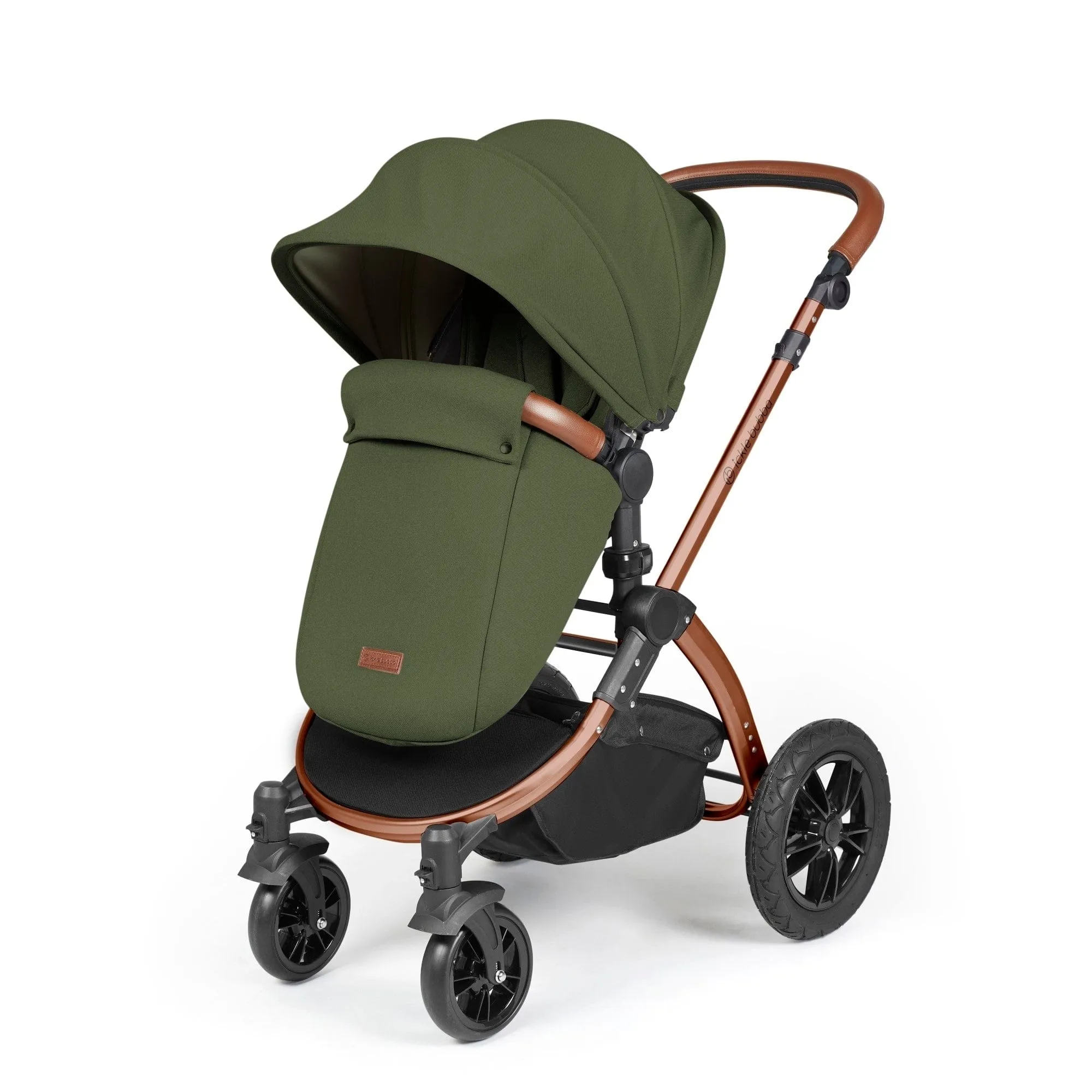 Ickle Bubba Stomp Luxe 3-in-1 I-Size Travel System - Bronze / Woodland / Tan